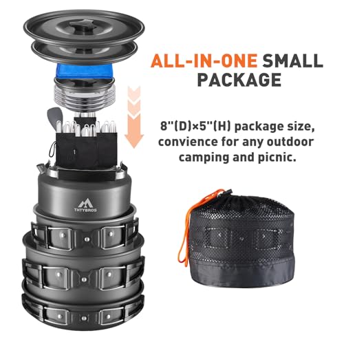 27-Piece Portable Camping Cookware Set for 2–4 People