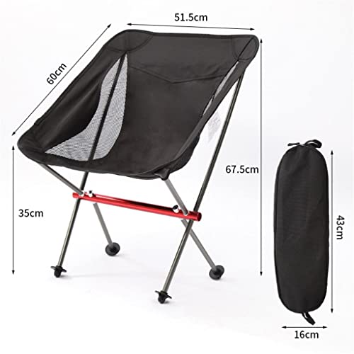 Portable Folding Moon Camping Chair with Footstool