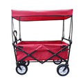 Large Capacity Folding Wagon with Canopy – Red