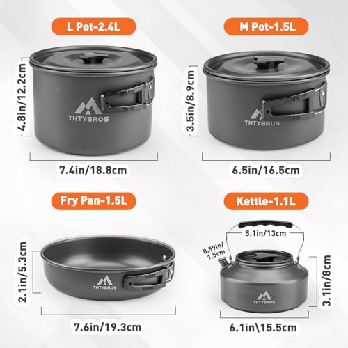 27-Piece Portable Camping Cookware Set for 2–4 People