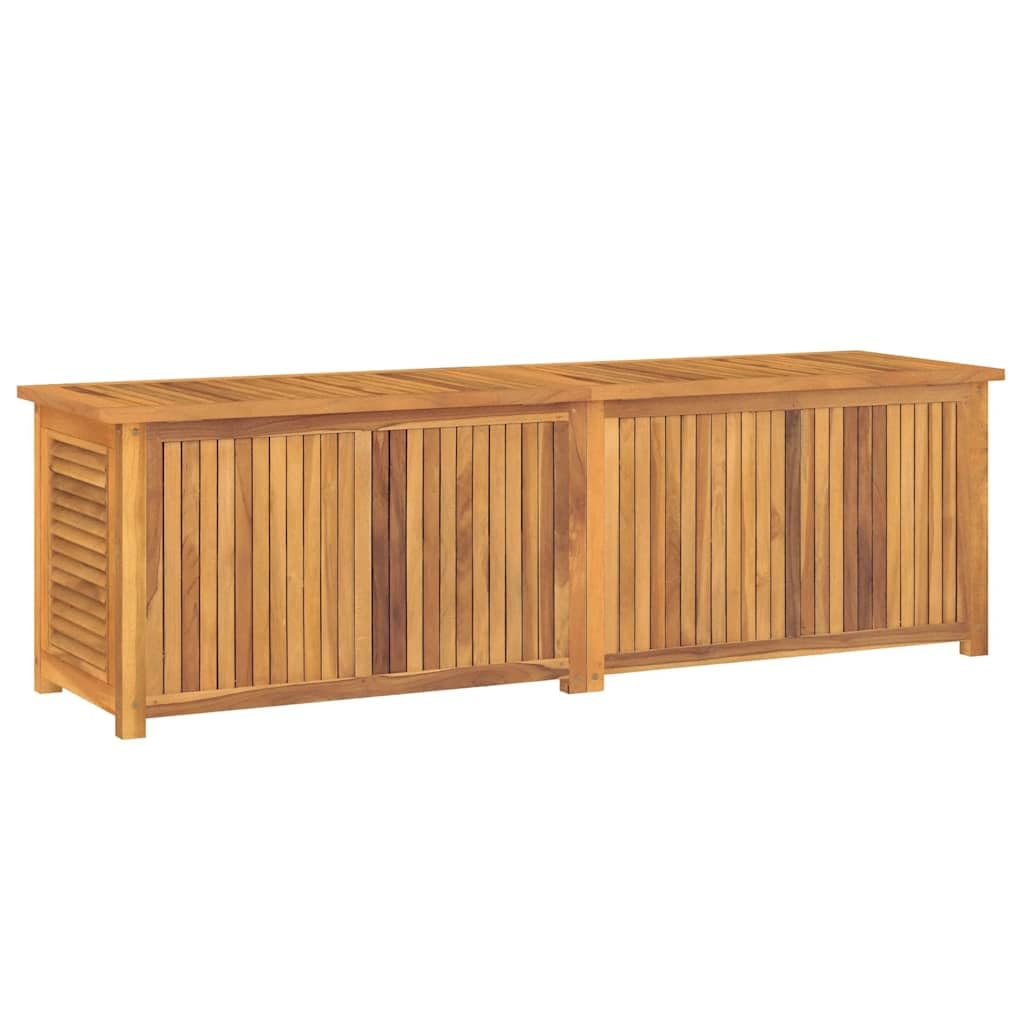Teak Wood Outdoor Garden Storage Box – Weather-Resistant
