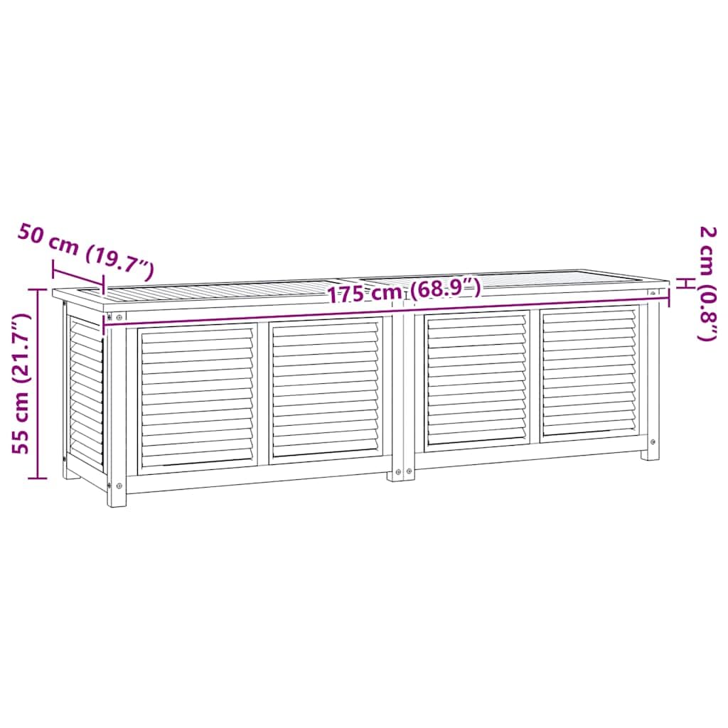Teak Wood Outdoor Garden Storage Box – Weather-Resistant