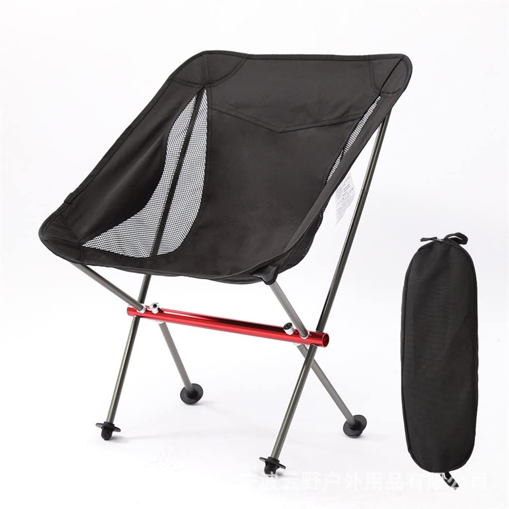 Portable Folding Moon Camping Chair with Footstool