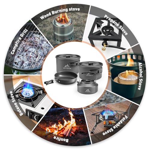 27-Piece Portable Camping Cookware Set for 2–4 People
