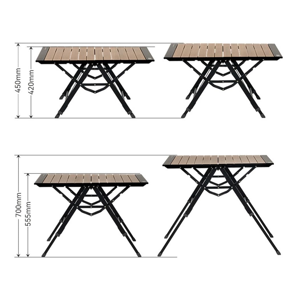 Adjustable Aluminum Folding Camping Table