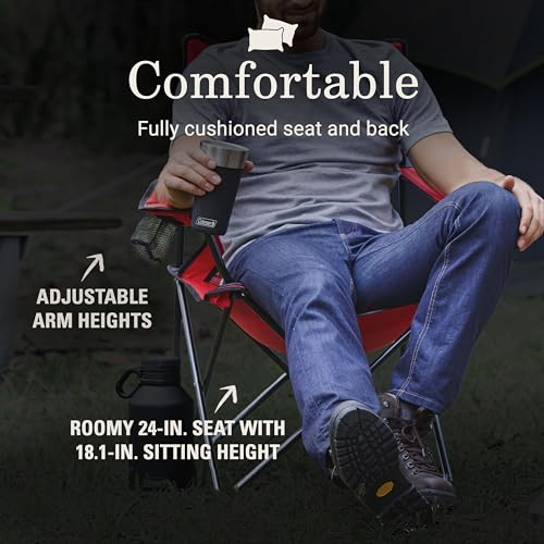 Mesh Camping Chair with Cup Holder & Carry Bag