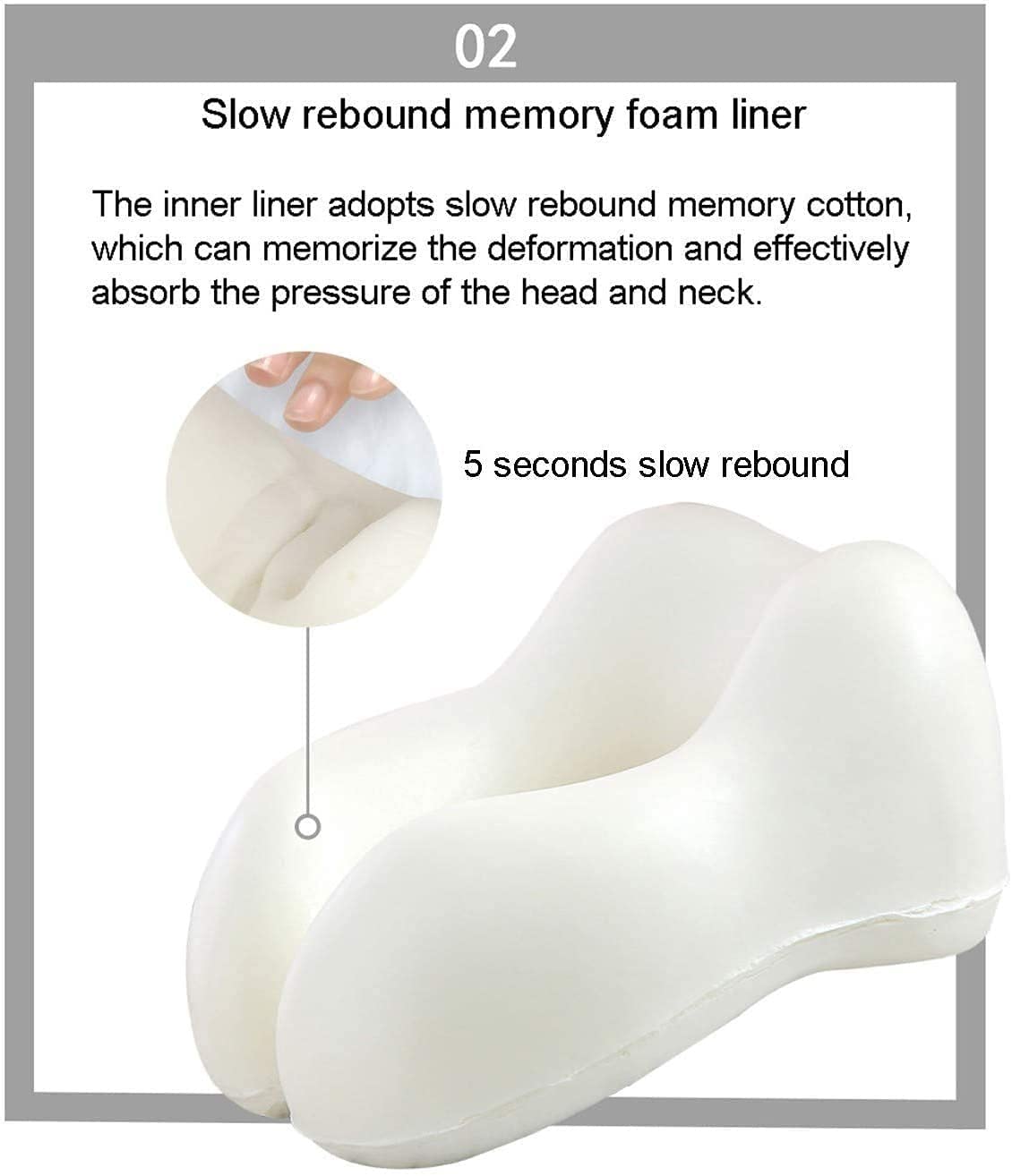 U-Shaped Memory Foam Travel Neck Support Pillow