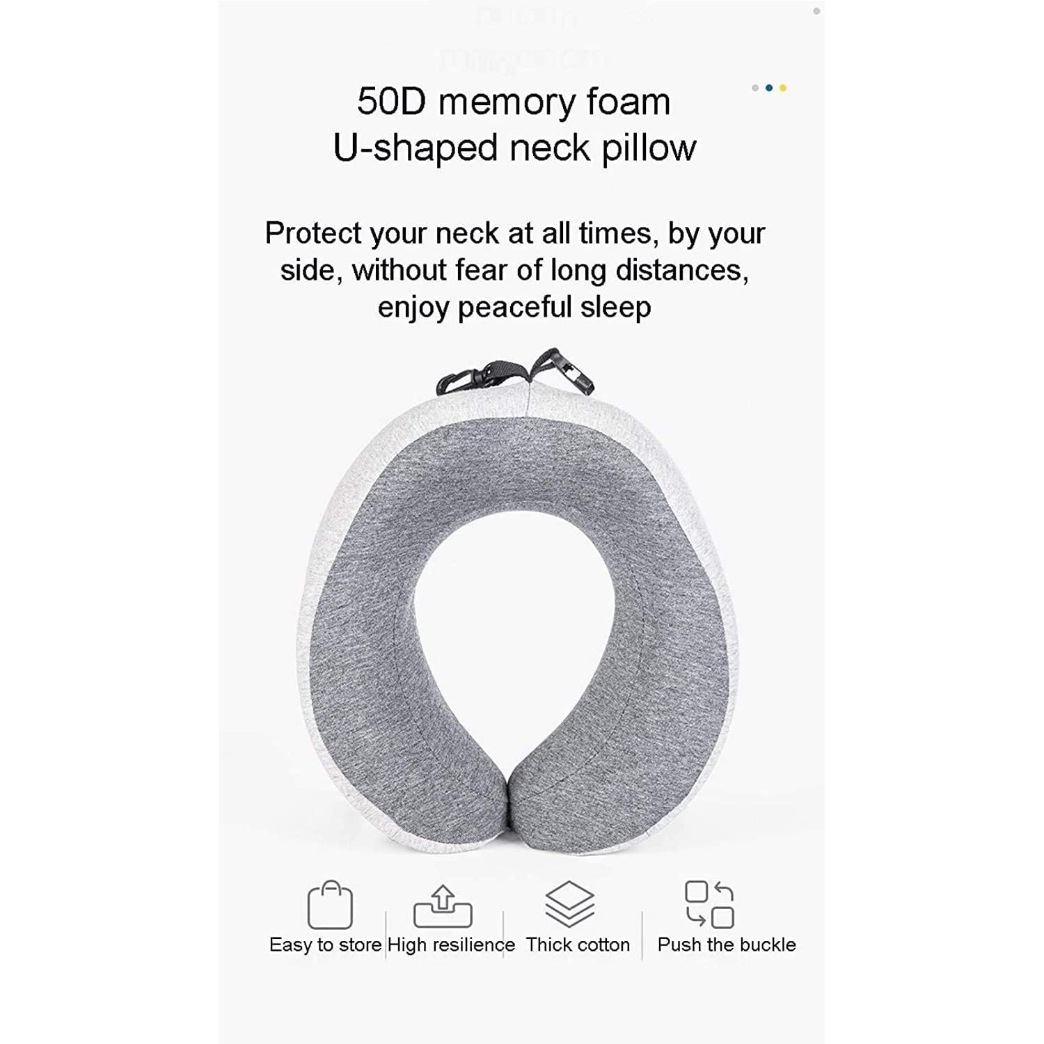 Upgraded Memory Foam Travel Neck Pillow