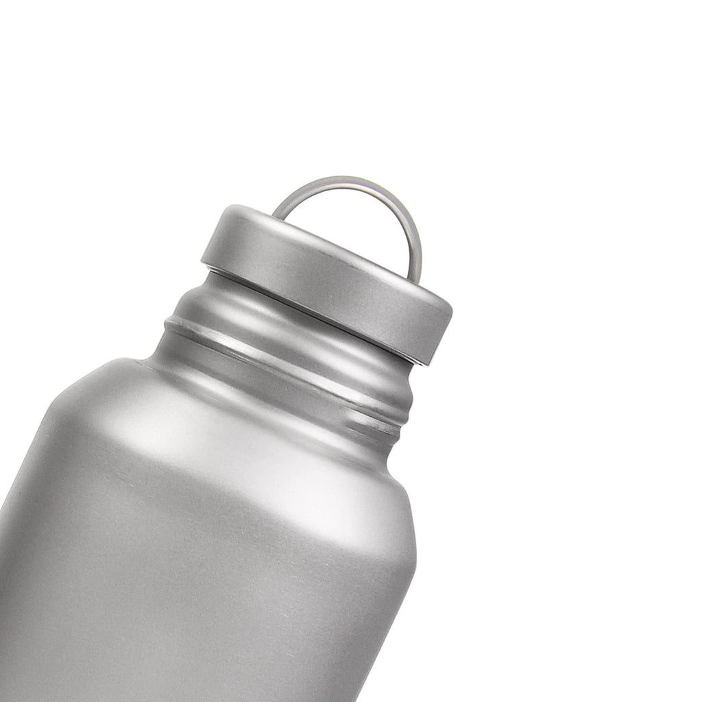 Leakproof Titanium Water Bottle with Thermal Sleeve & Clip Cap