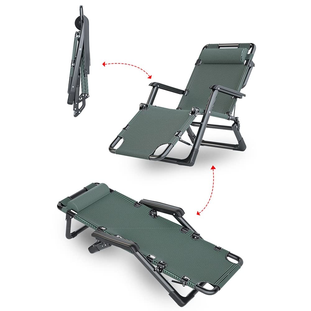 Adjustable Folding Reclining Chair with Headrest – 200KG Capacity