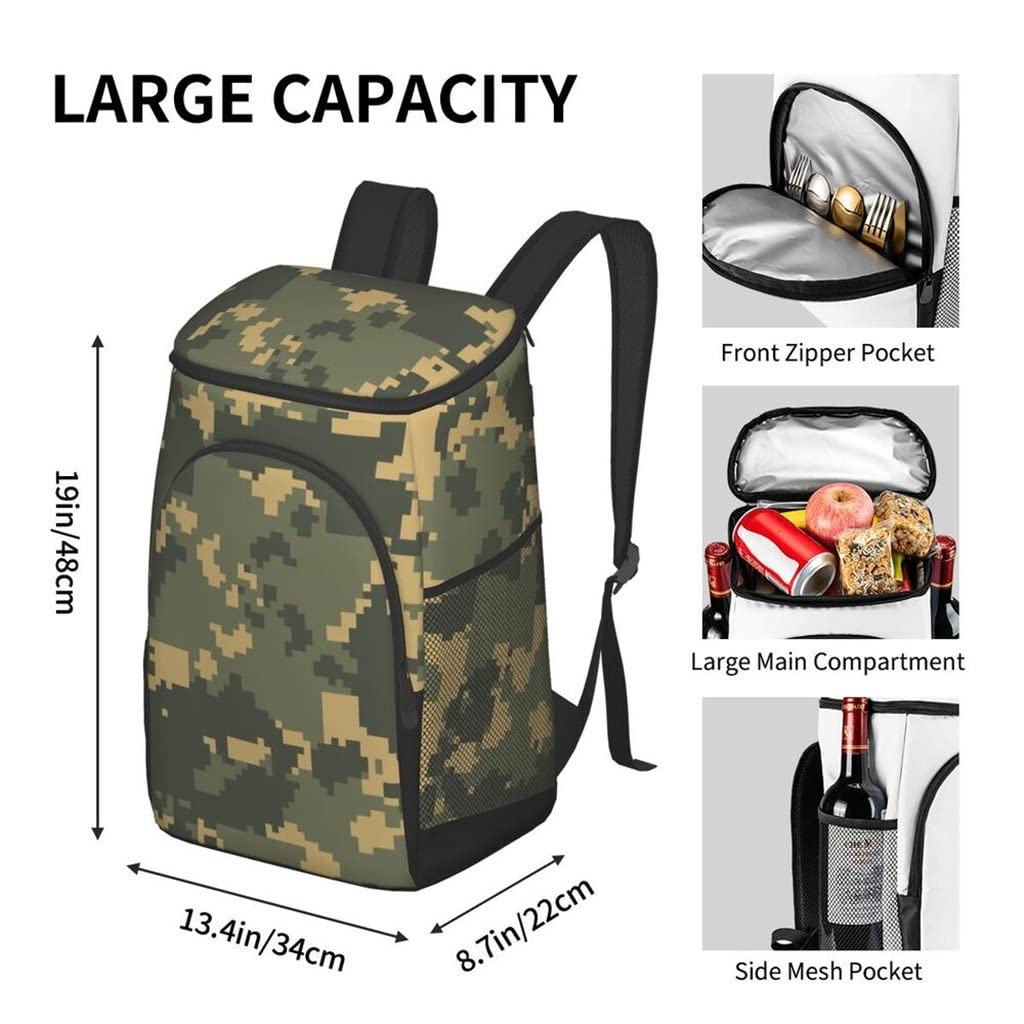 45-Can Insulated Camouflage Cooler Backpack