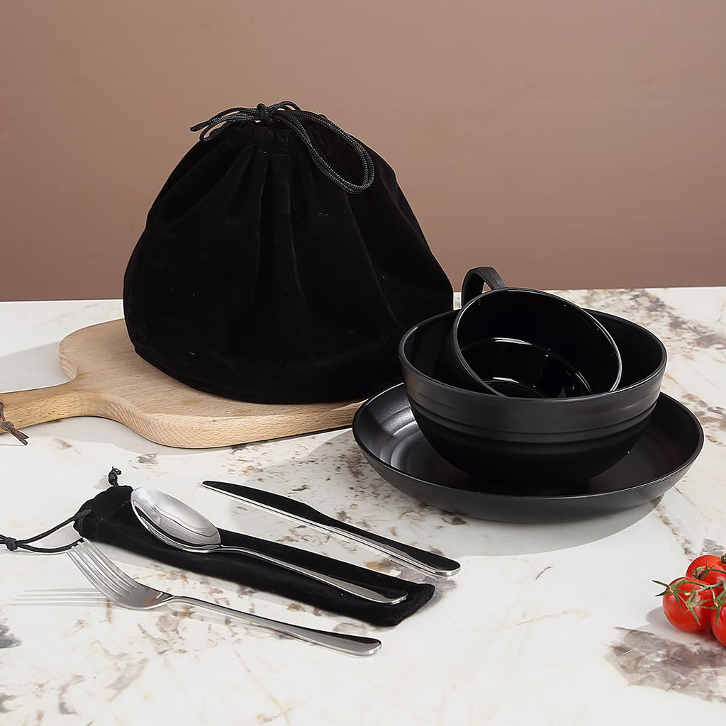 Reusable Camping Utensils & Tableware Set