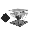 Foldable Wood Fired Camping Stove with Adjustable Grill