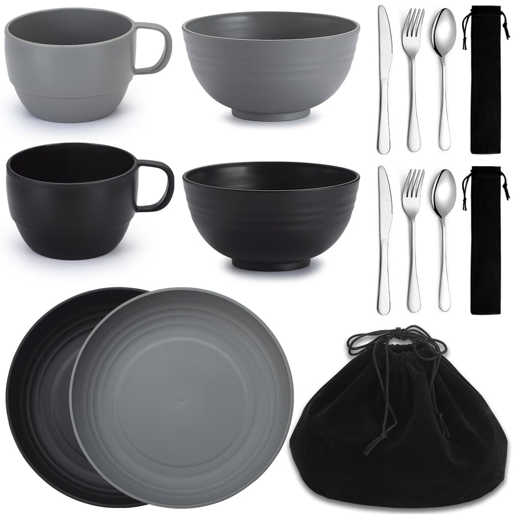 Reusable Camping Utensils & Tableware Set