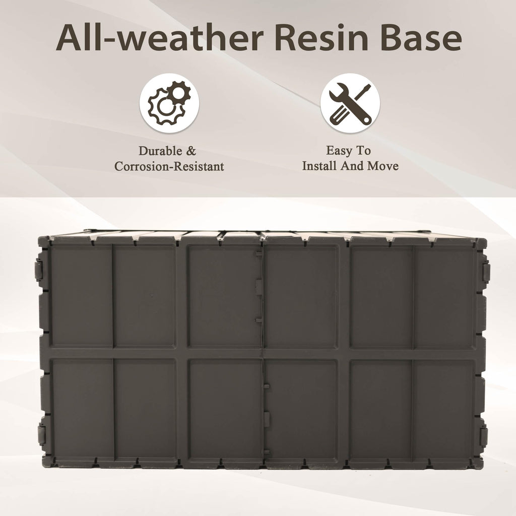 200-Gallon Waterproof Outdoor Storage Deck Box – Dark Brown