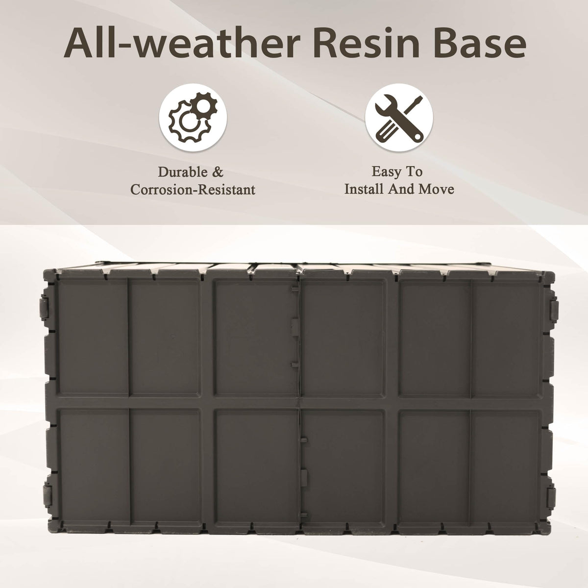 200-Gallon Waterproof Outdoor Storage Deck Box – Dark Brown
