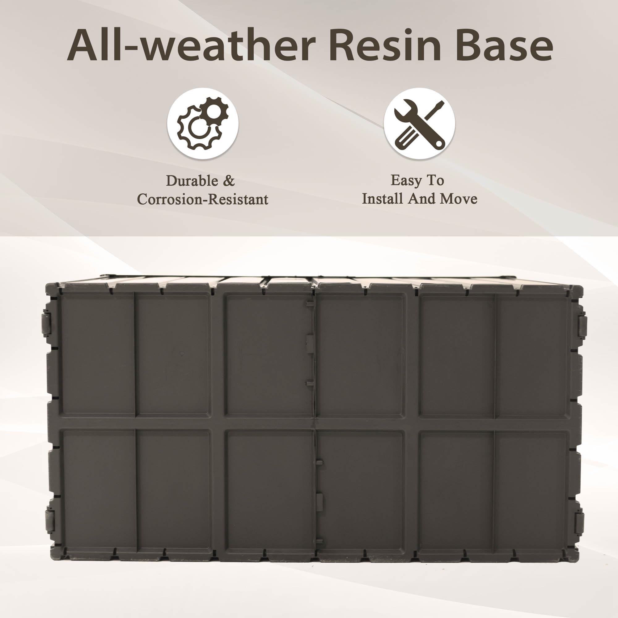 200-Gallon Waterproof Outdoor Storage Deck Box – Dark Brown