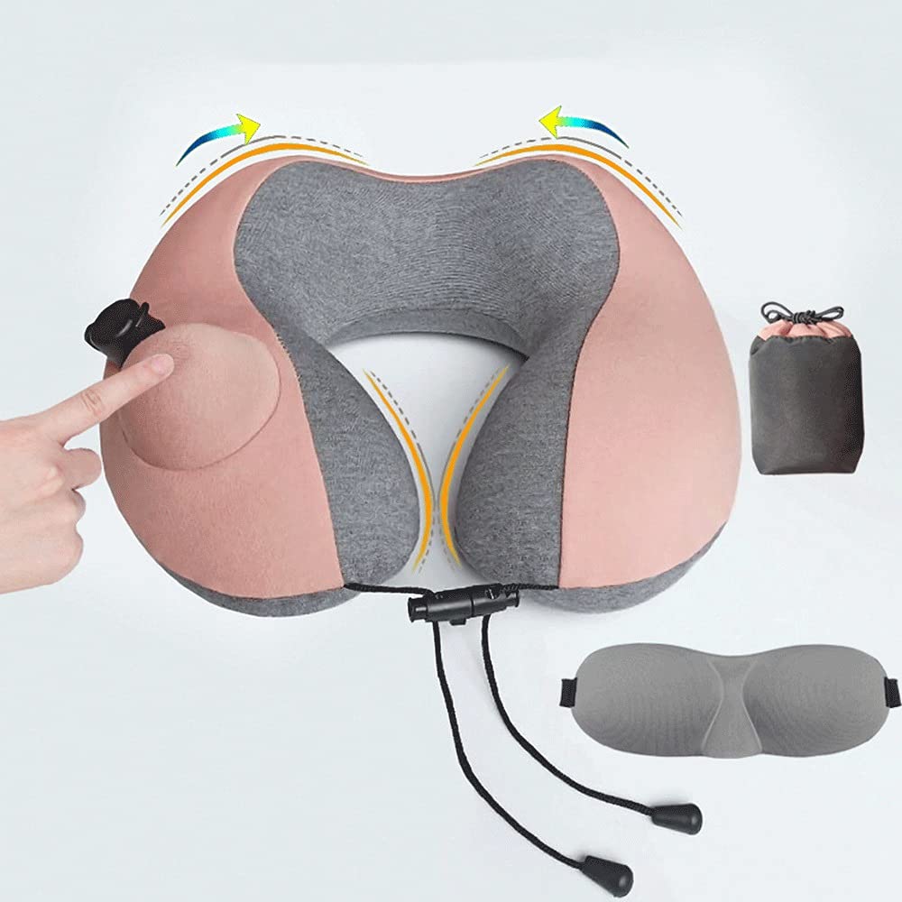 U-Shaped Inflatable Travel Neck Pillow