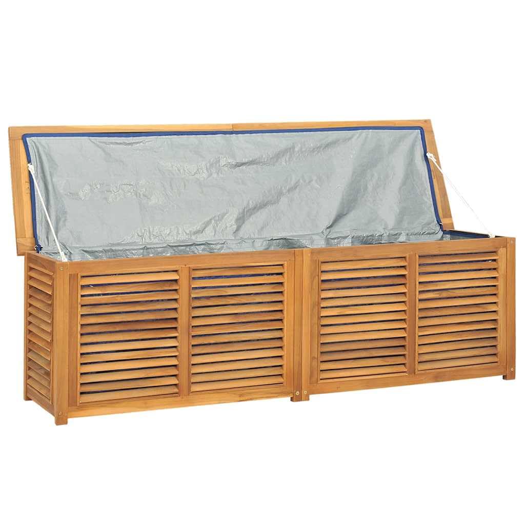 Teak Wood Outdoor Garden Storage Box – Weather-Resistant