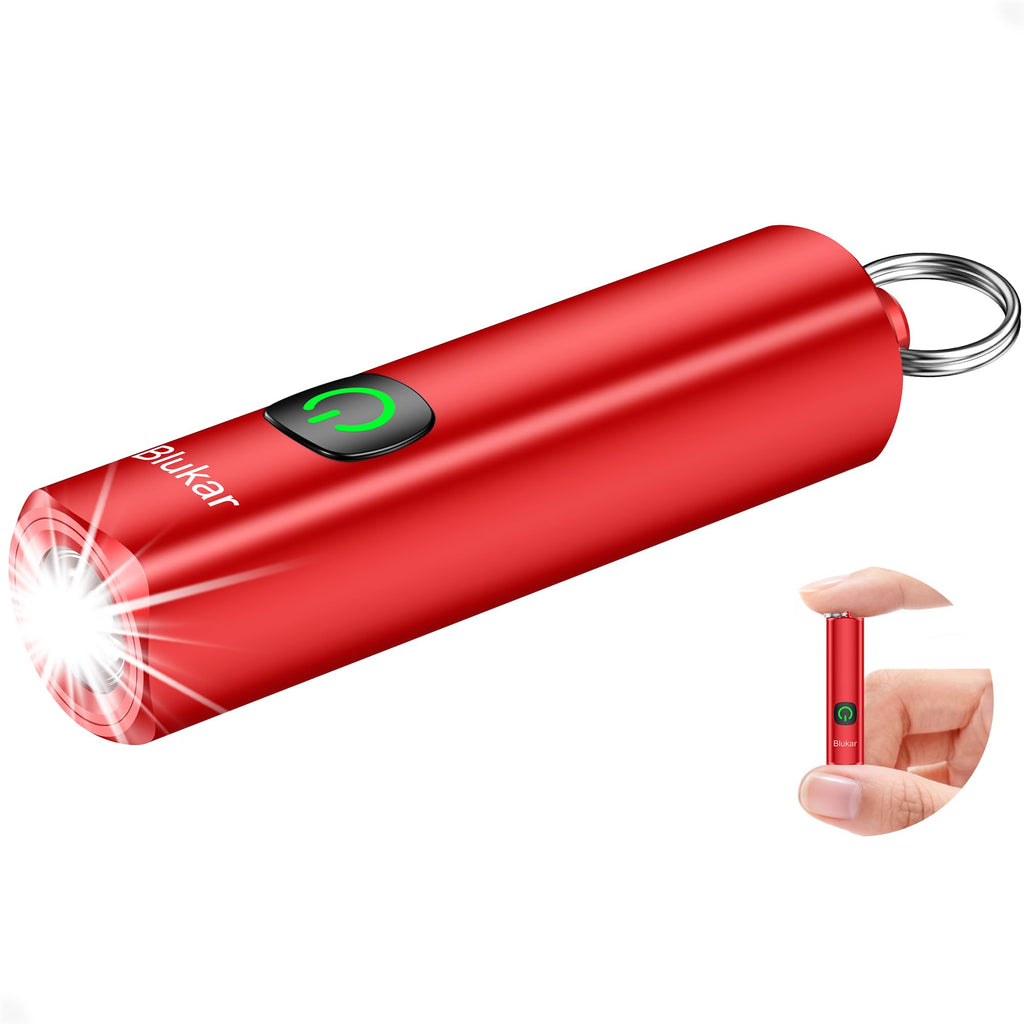 Blukar EDC Rechargeable Keychain Flashlight, 360L Mini Portable Flash Light