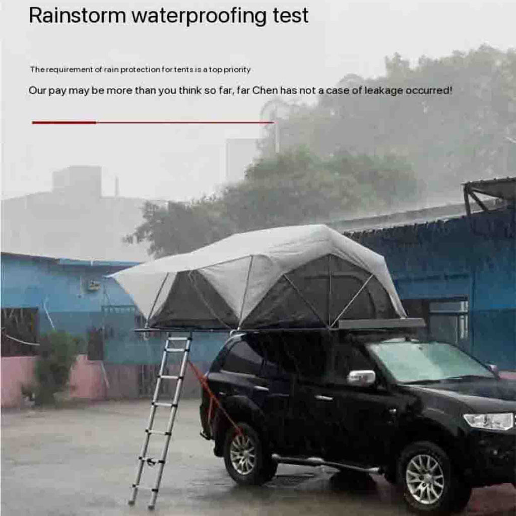 Aluminum Hard Shell Car Roof Tent – Orange, Large