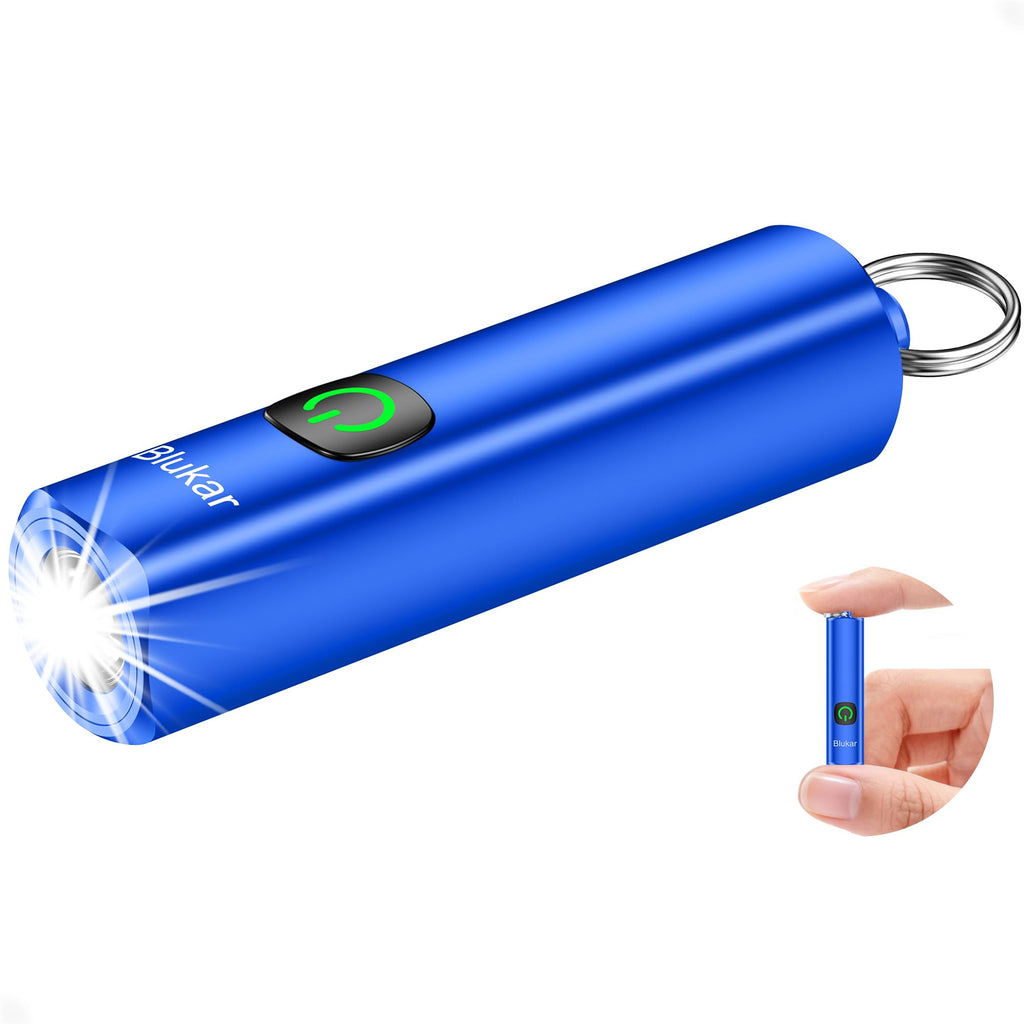 Blukar EDC Rechargeable Keychain Flashlight, 360L Mini Portable Flash Light