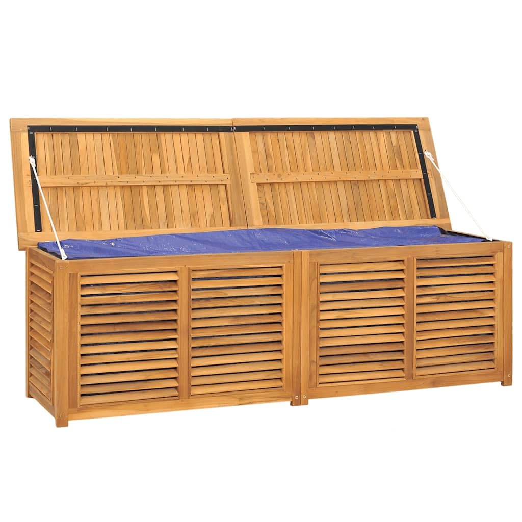Teak Wood Outdoor Garden Storage Box – Weather-Resistant