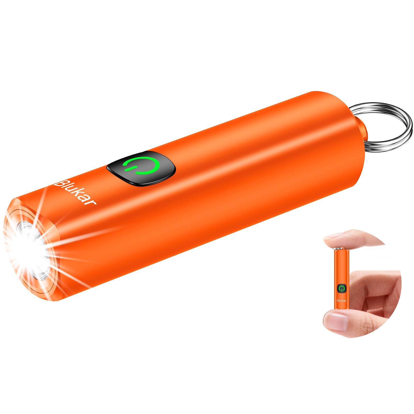 Blukar EDC Rechargeable Keychain Flashlight, 360L Mini Portable Flash Light