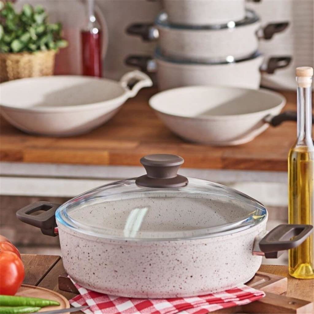 5-Piece Non-Stick Granite Cookware Set – 24/28/28 cm