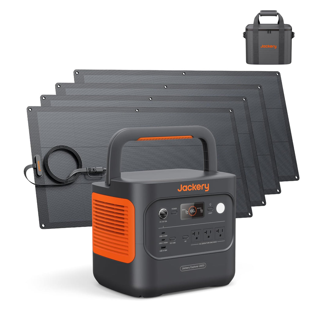 Jackery Explorer 2000 v2 Portable Power Station, 2042Wh LiFePO4 Home Backup Battery, 2200W AC Output