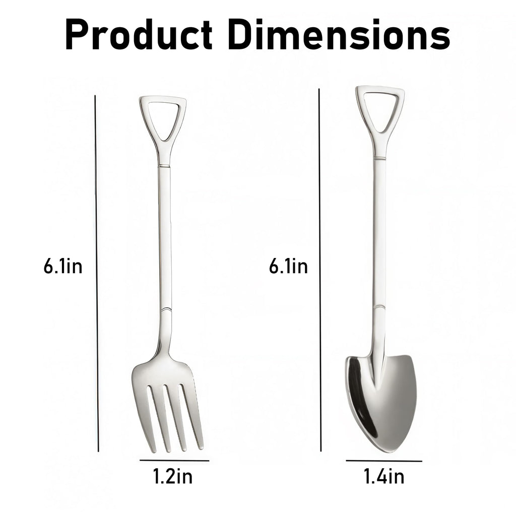 2-Piece 304 Stainless Steel Spoon & Fork Set
