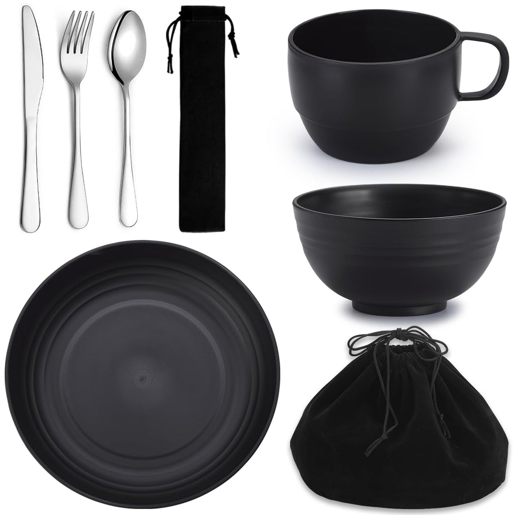 Reusable Camping Utensils & Tableware Set