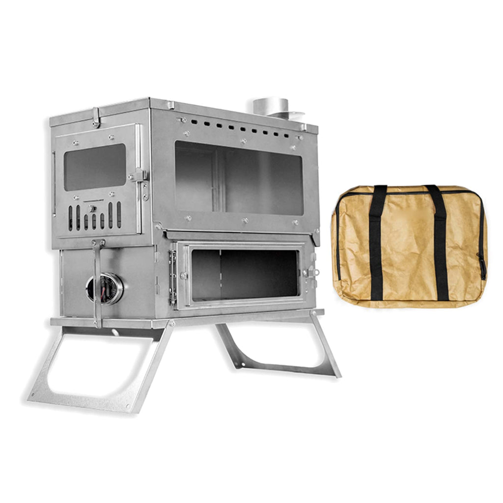 Titanium Wood Burning Tent Stove with Chimney Pipes