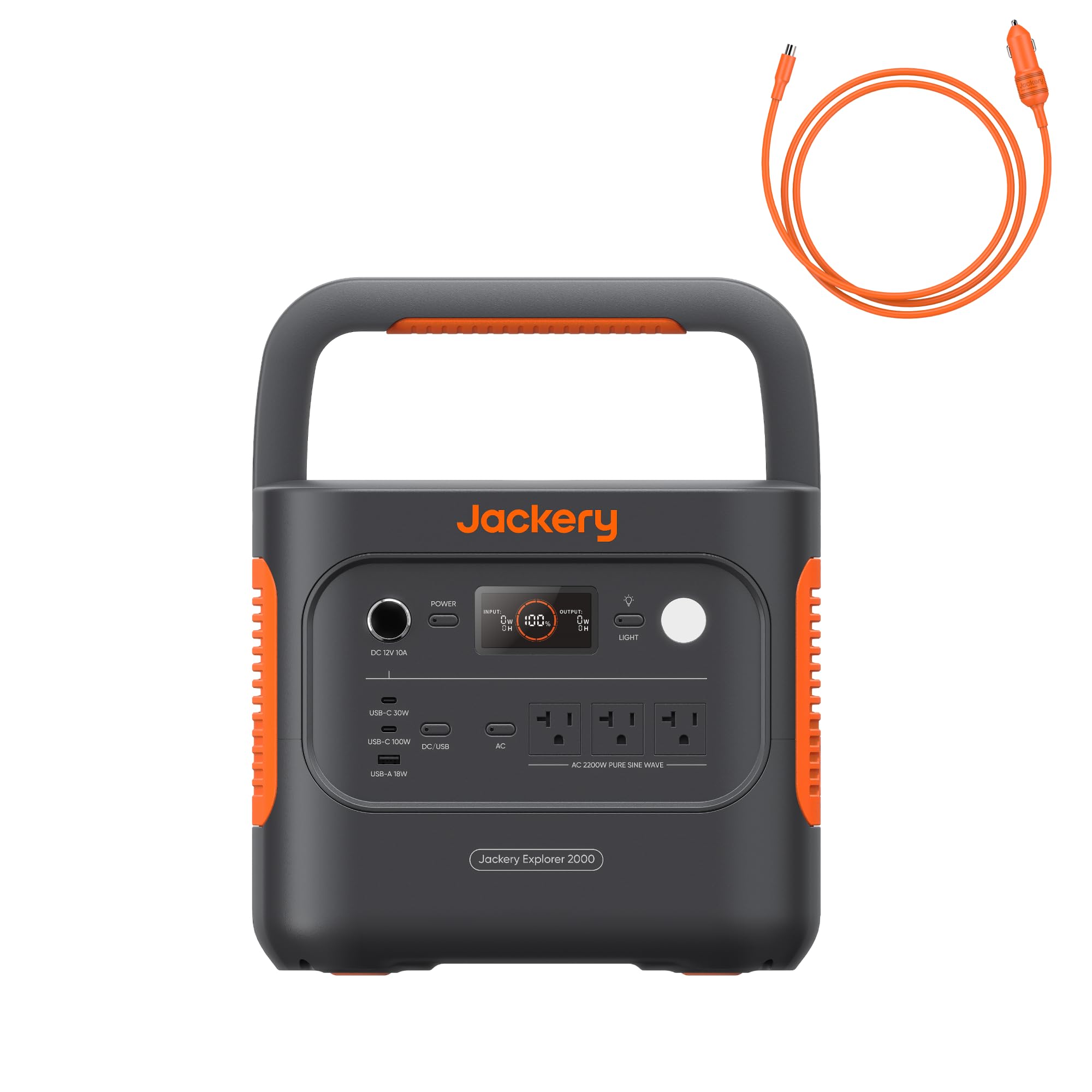 Jackery Explorer 2000 v2 Portable Power Station, 2042Wh LiFePO4 Home Backup Battery, 2200W AC Output