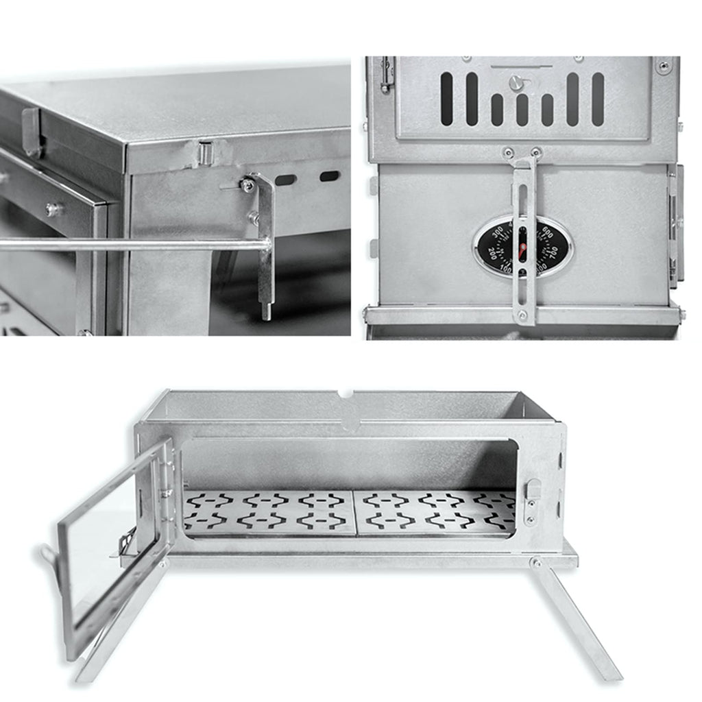Titanium Wood Burning Tent Stove with Chimney Pipes