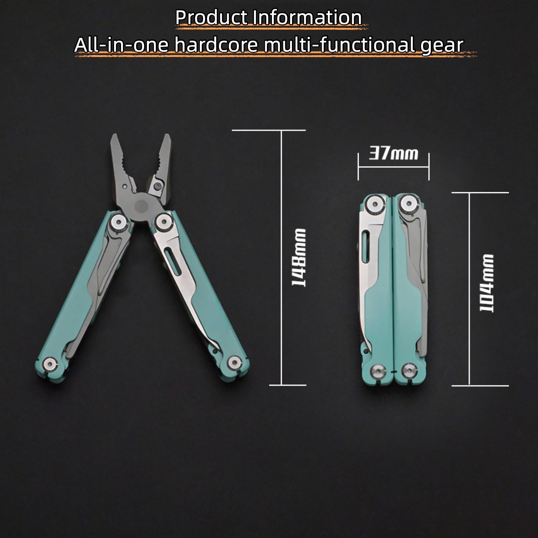 20-in-1 Multi-Tool Pliers with Screwdriver Bits & Saw