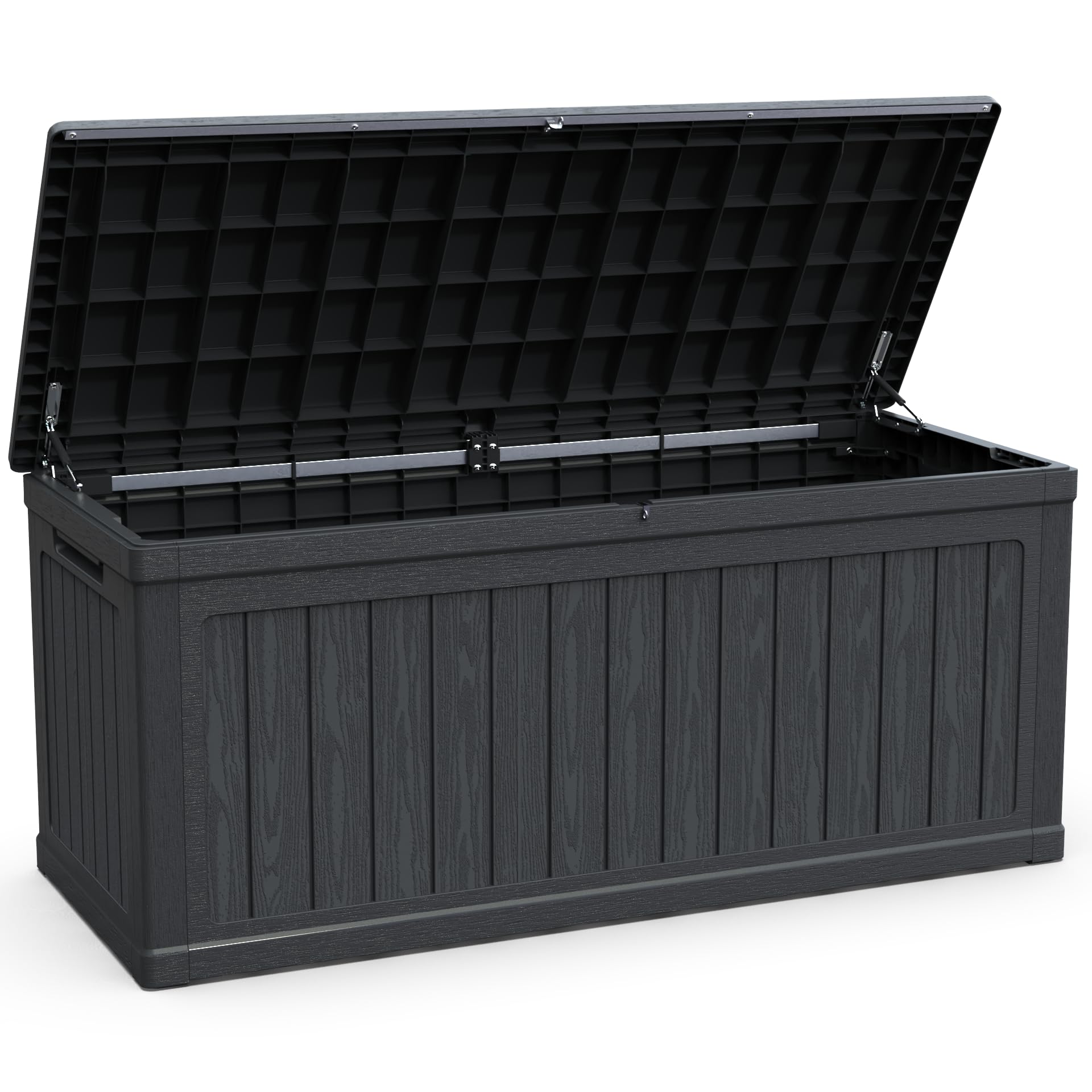 260-Gallon XXL Waterproof Outdoor Storage Deck Box – Black