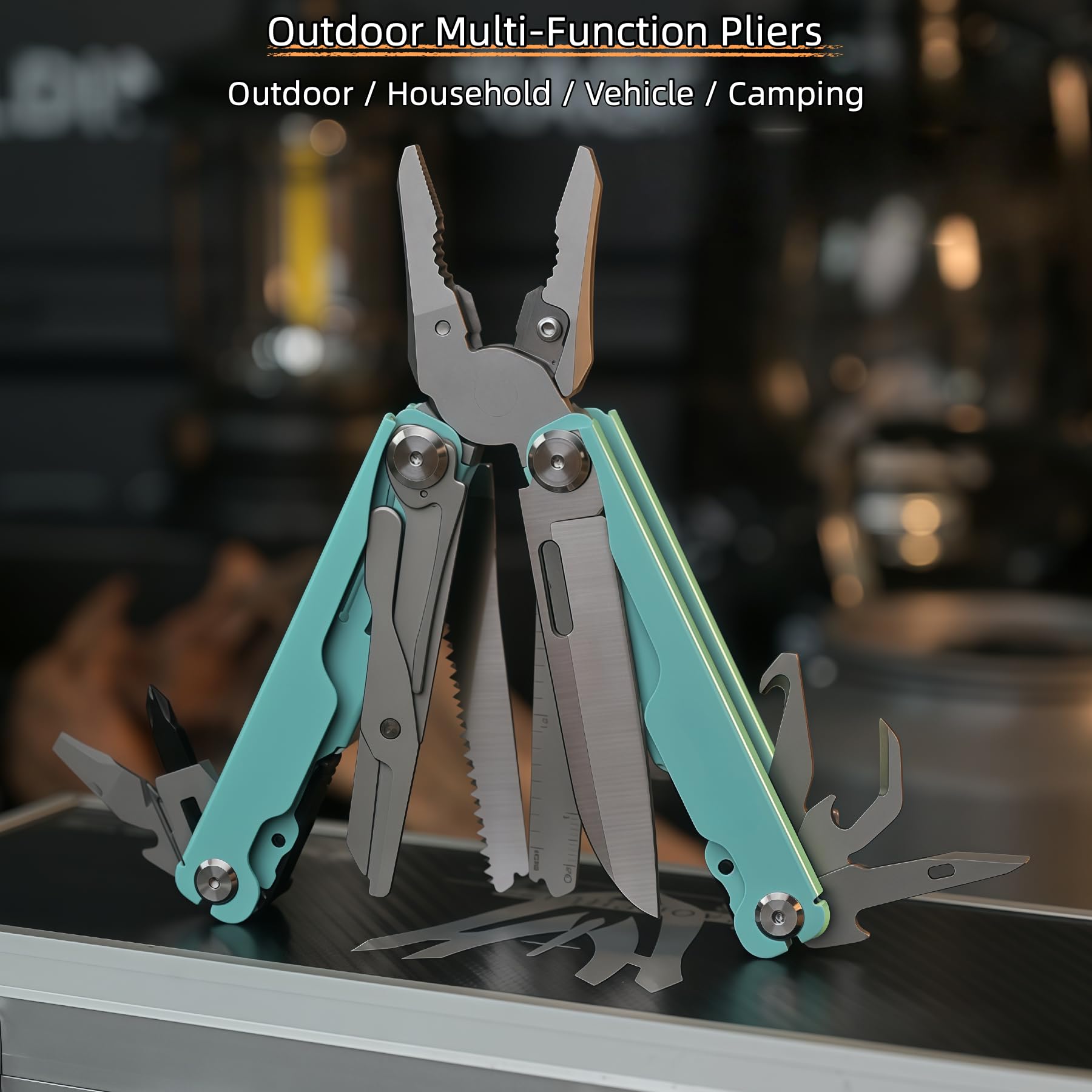 20-in-1 Multi-Tool Pliers with Screwdriver Bits & Saw