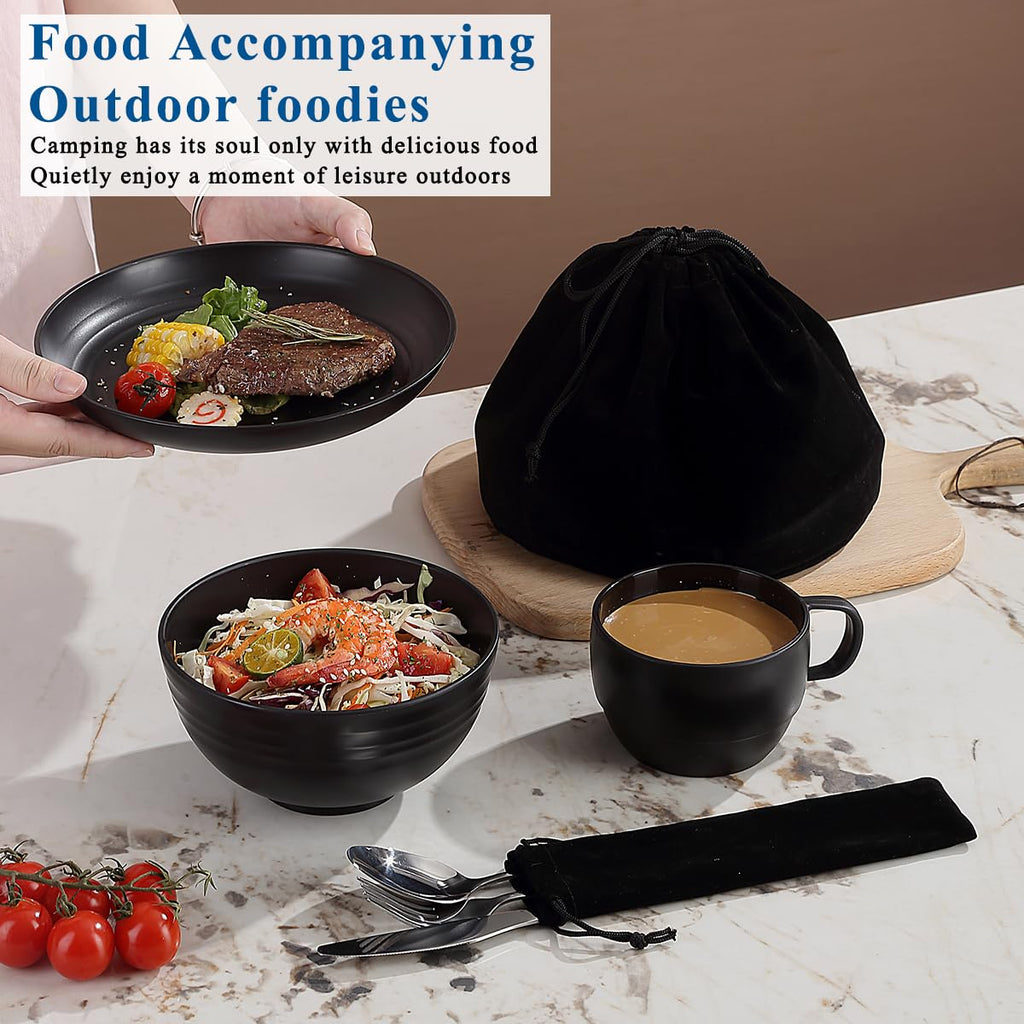 Reusable Camping Utensils & Tableware Set