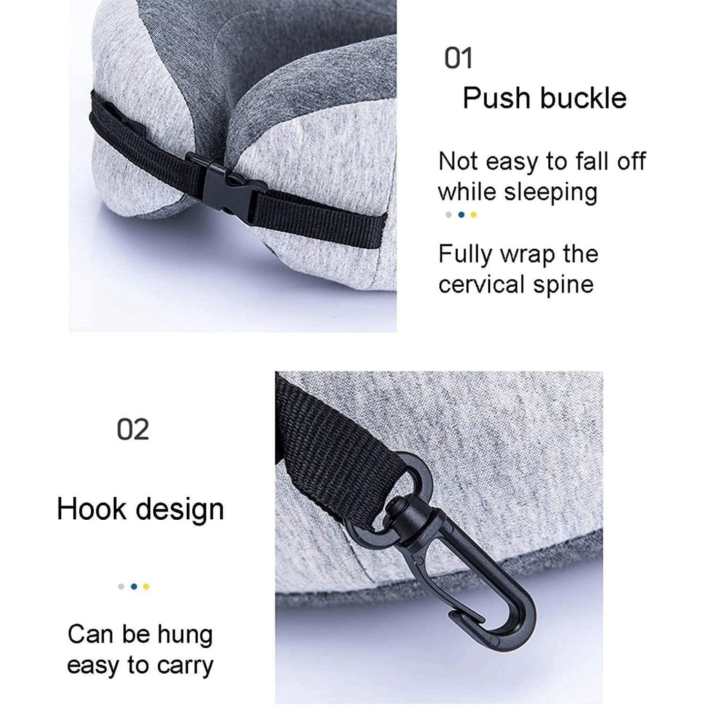 Upgraded Memory Foam Travel Neck Pillow