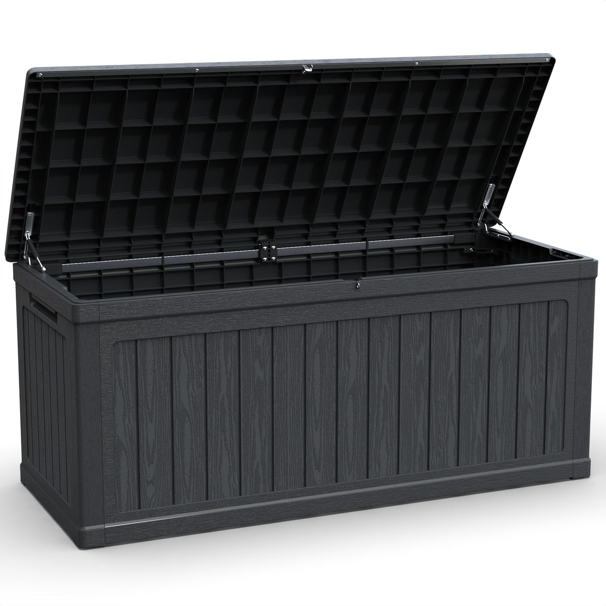 260-Gallon XXL Waterproof Outdoor Storage Deck Box – Black