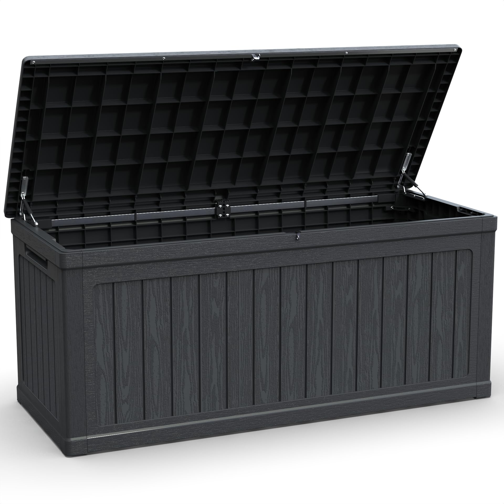 260-Gallon XXL Waterproof Outdoor Storage Deck Box – Black