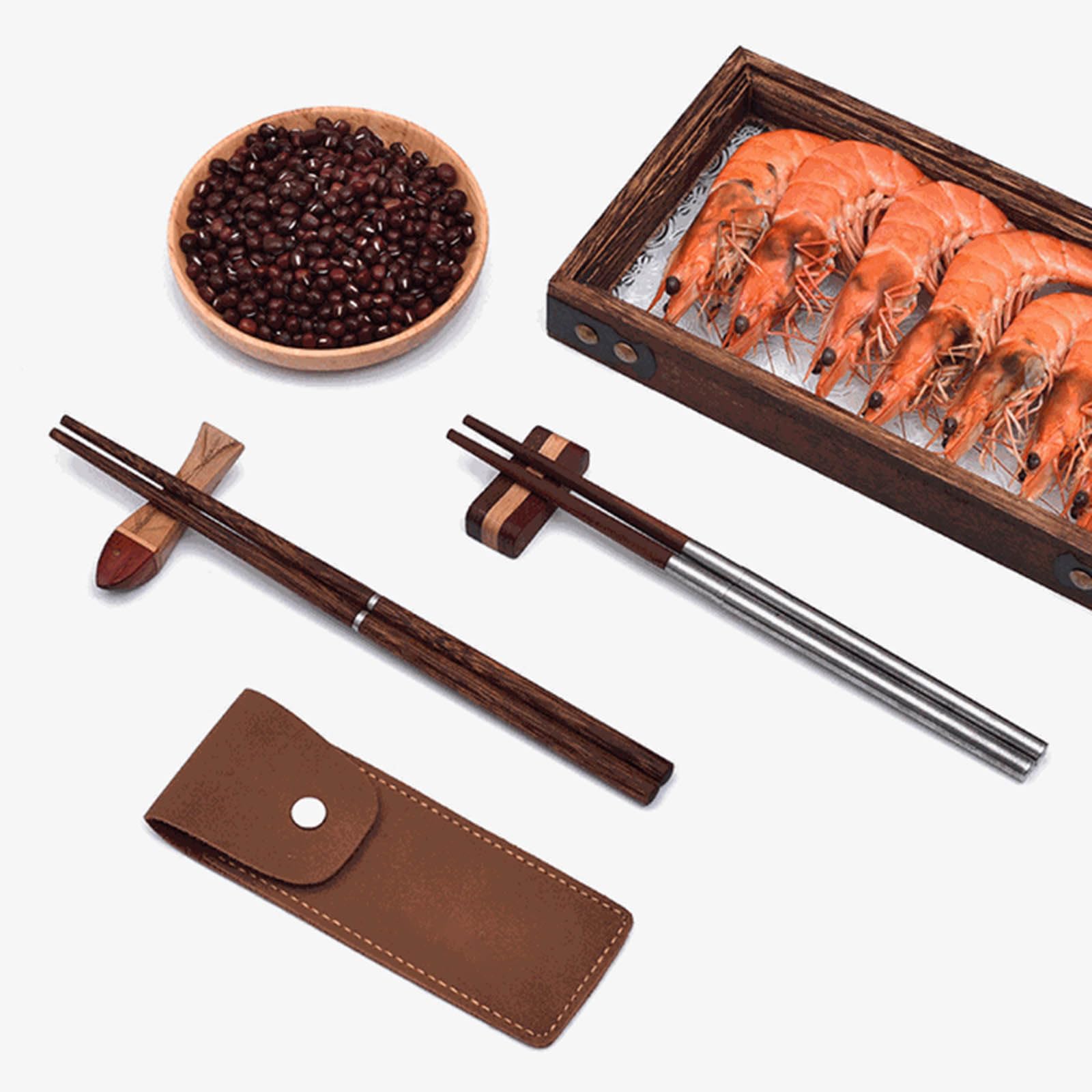 Foldable Travel Chopsticks with Protective Case