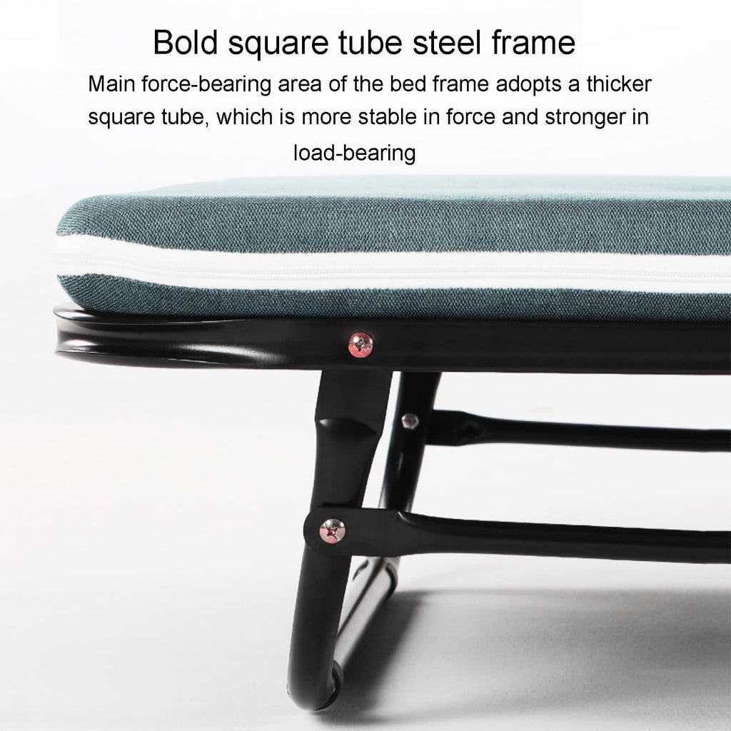 Adjustable Heavy-Duty Folding Camping Cot with Wheels