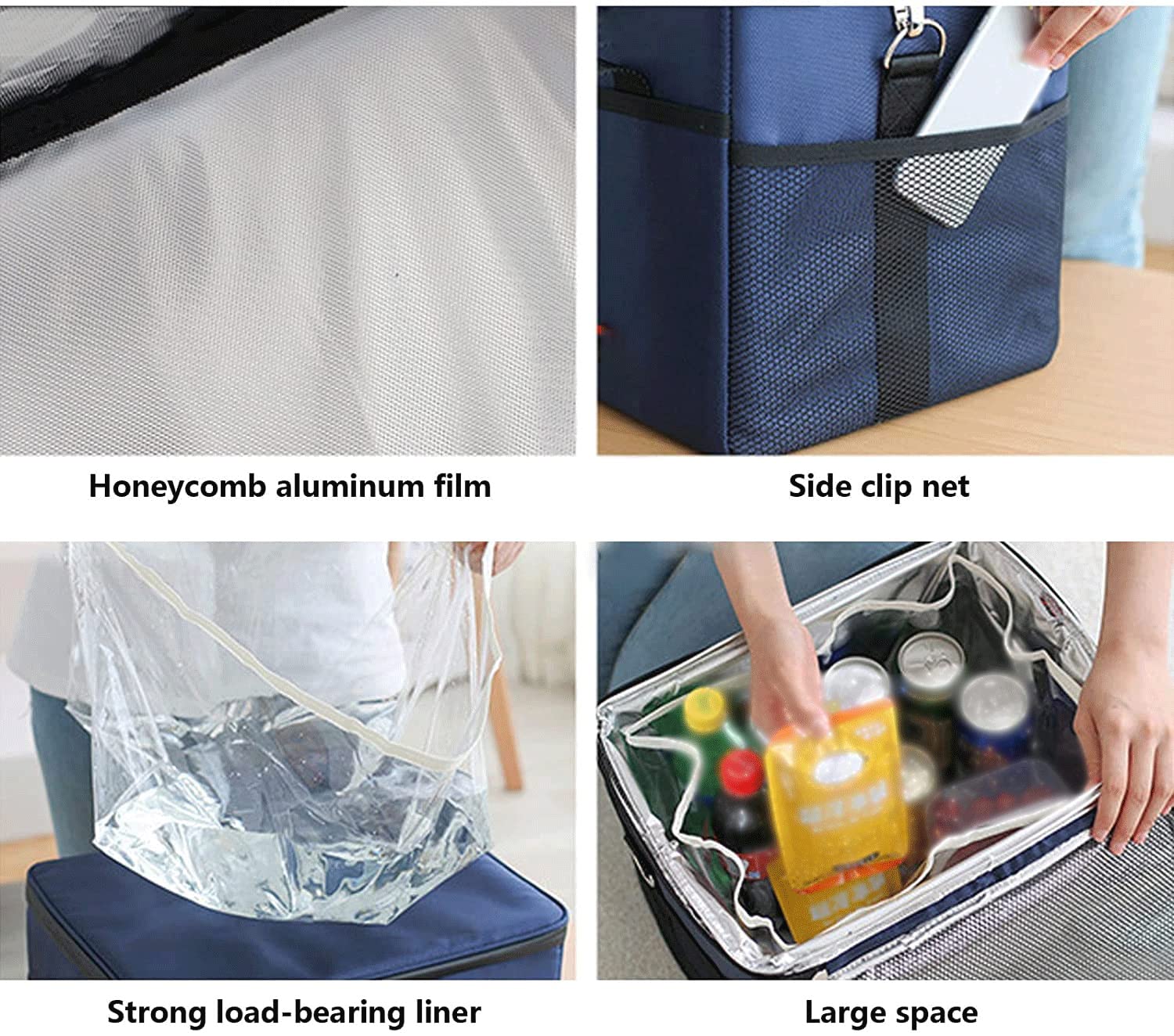 Large Capacity Foldable Insulated Cooler Picnic Bag