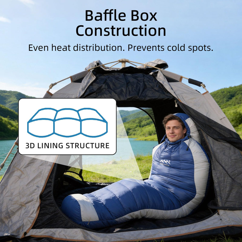 HLITMOUT Down Sleeping Bag with Pillow,Ultralight and Compact