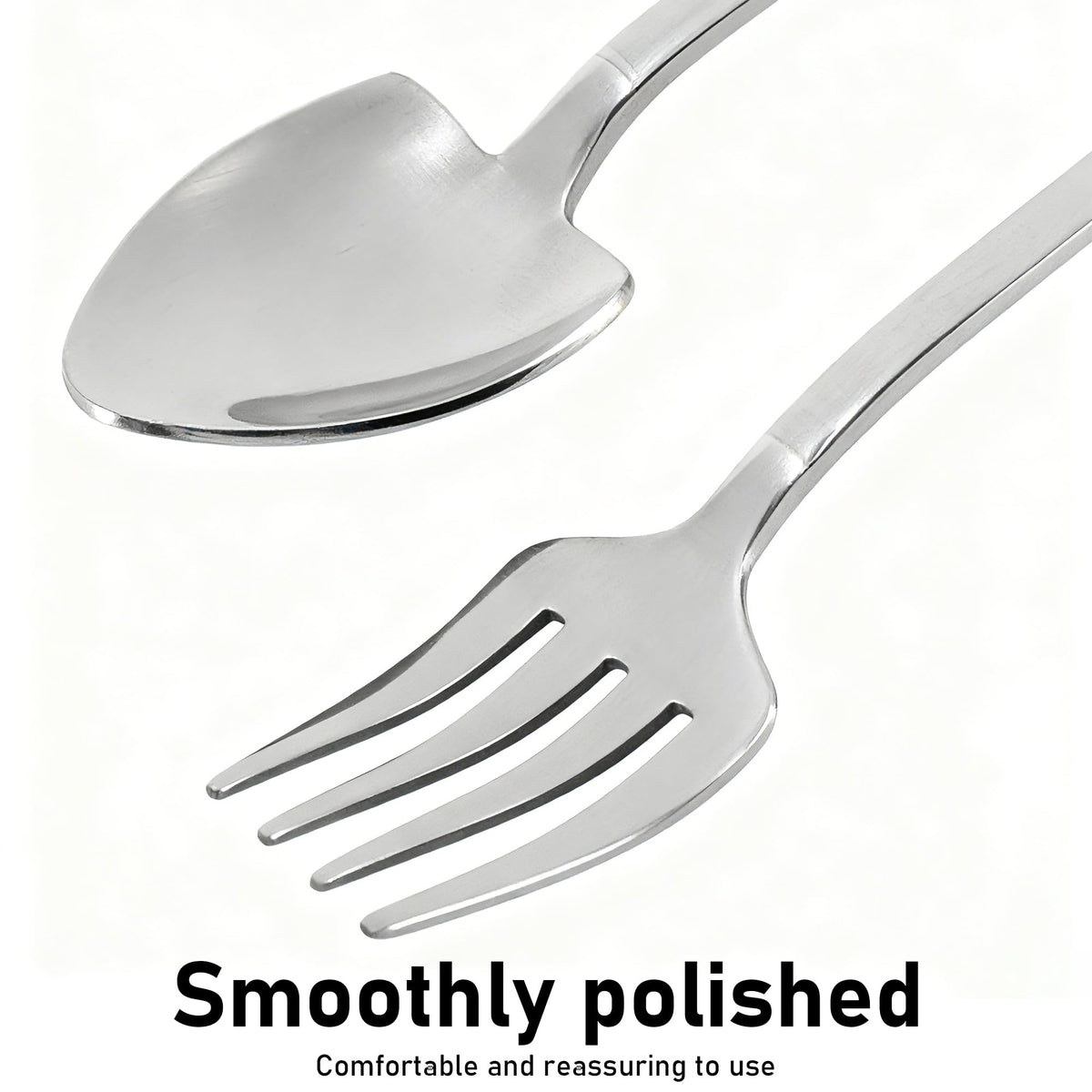 2-Piece 304 Stainless Steel Spoon & Fork Set