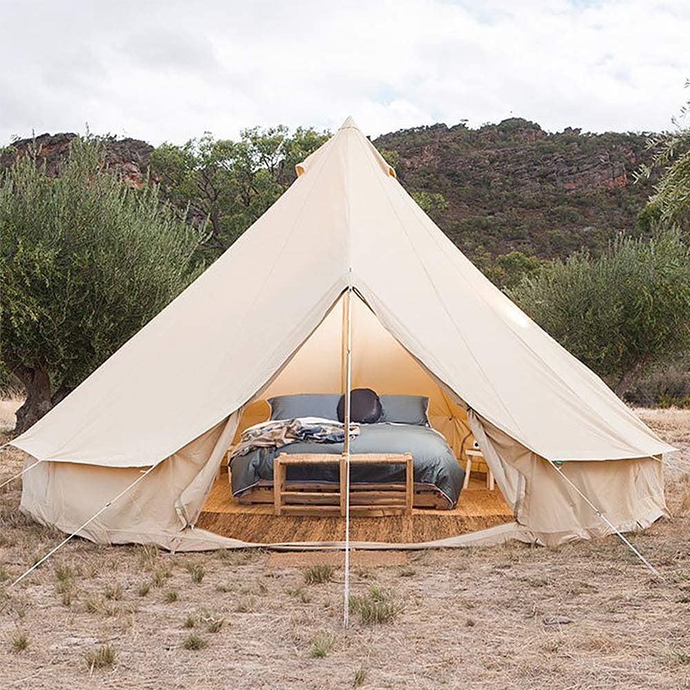 Canvas Mongolian Yurt Bell Tent 6M – 4-Season Green