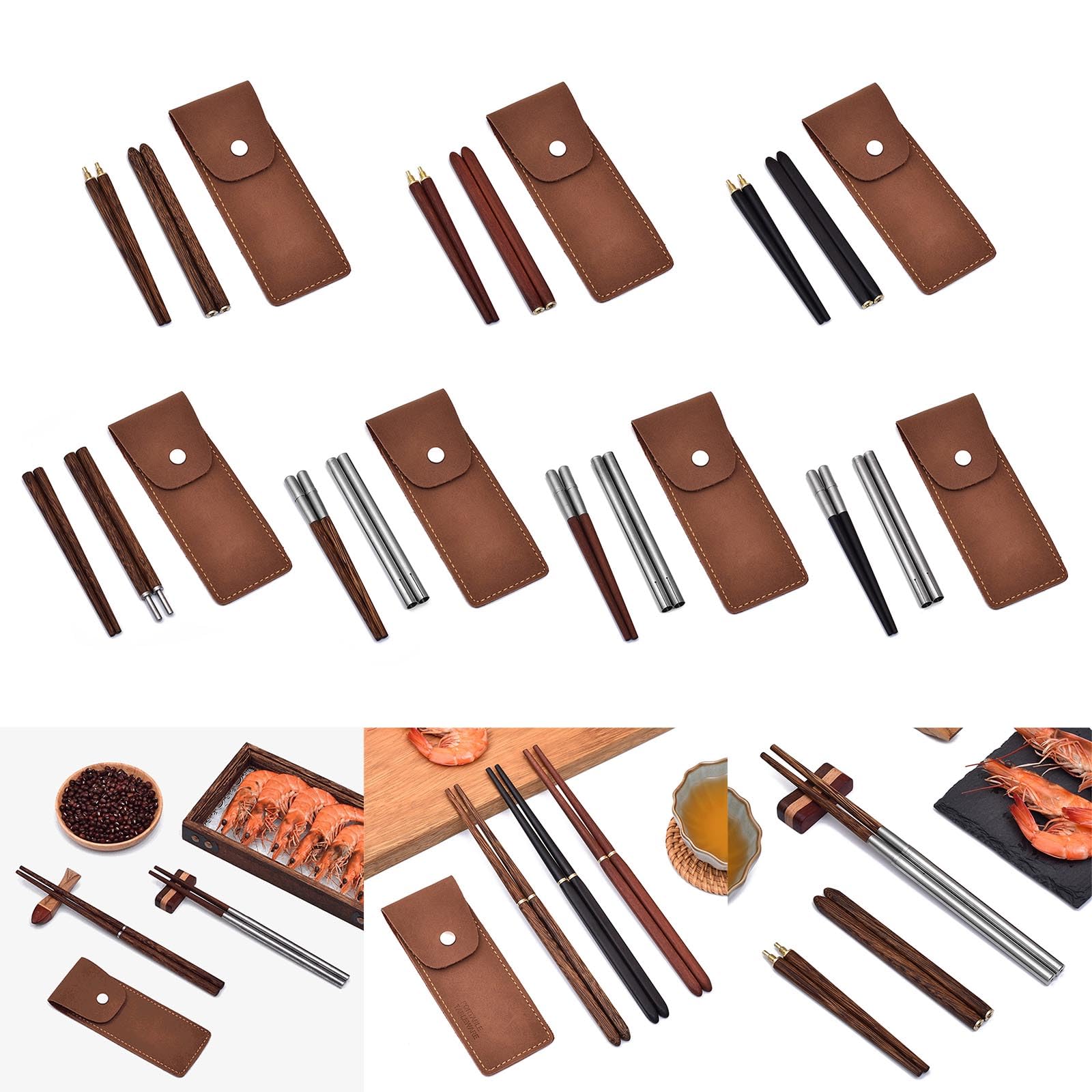 Foldable Travel Chopsticks with Protective Case