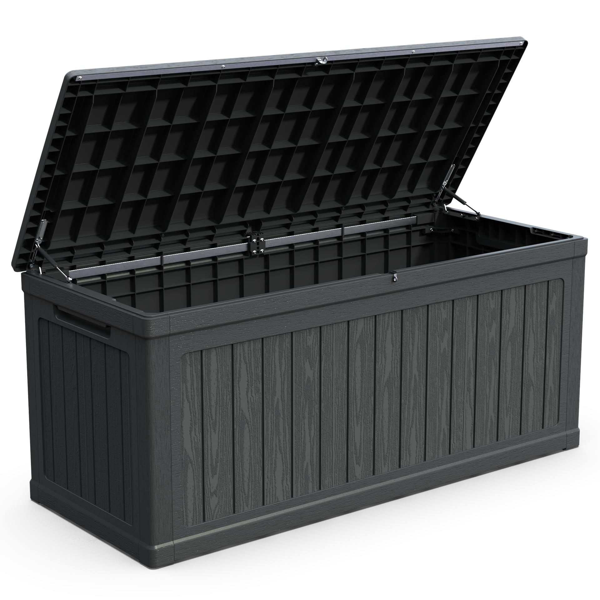 260-Gallon XXL Waterproof Outdoor Storage Deck Box – Black
